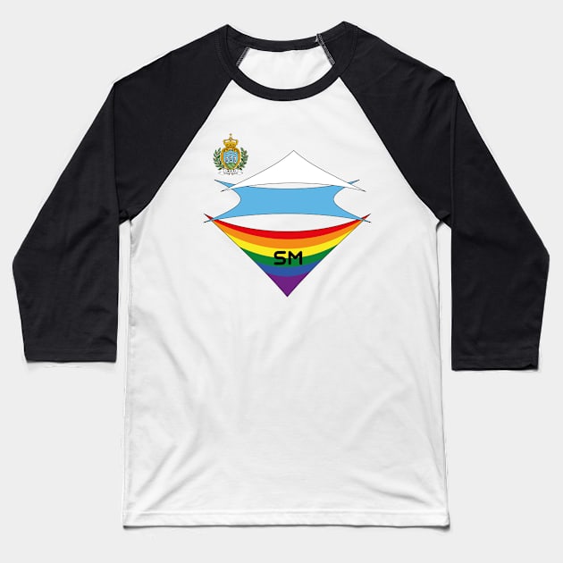 San Marino  pride flag Baseball T-Shirt by Pride_Art